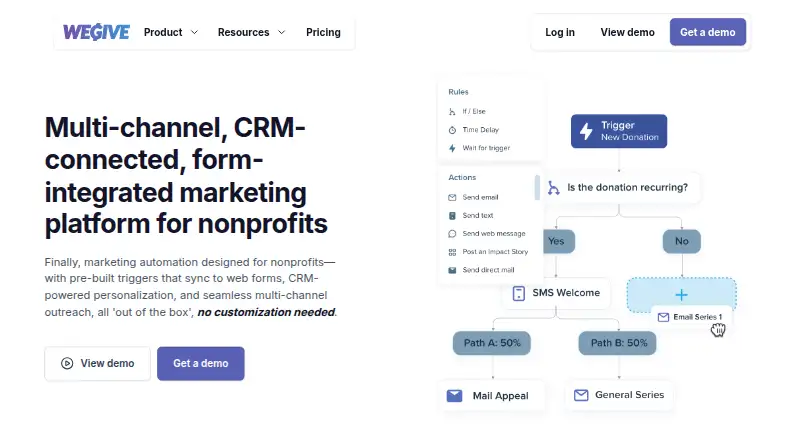 WeGive's own site