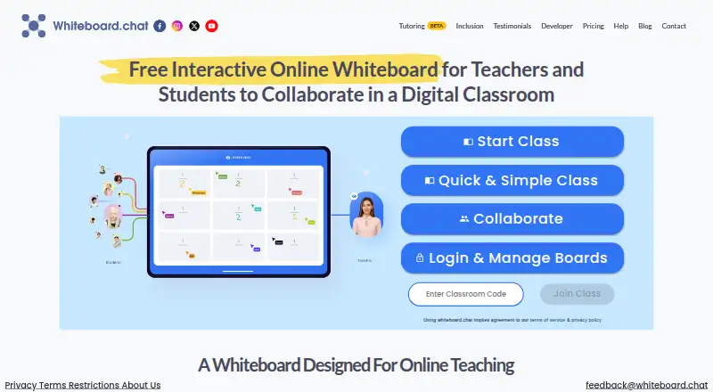 Whiteboard.chat's own site
