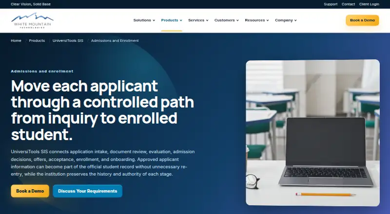 UniversiTools SIS Admissions's own site