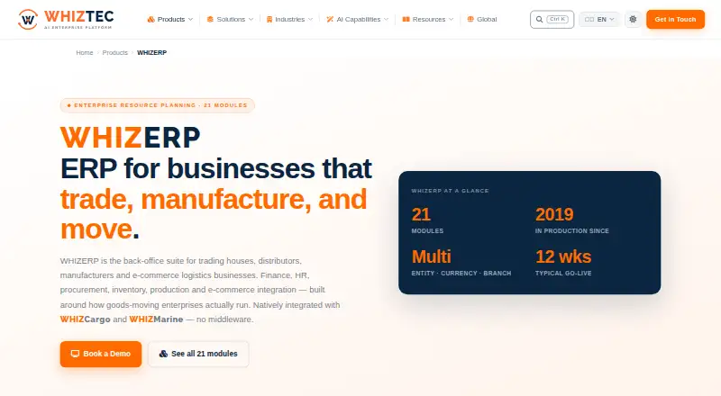 WHIZERP's own site
