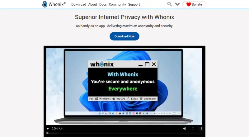 Whonix's own site