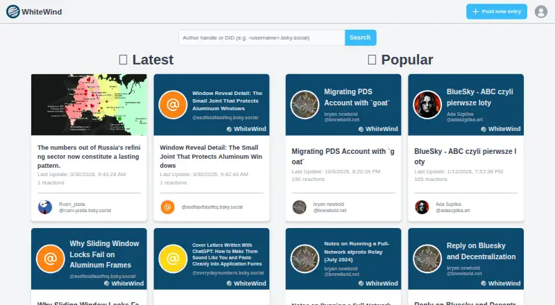 WhiteWind's own site
