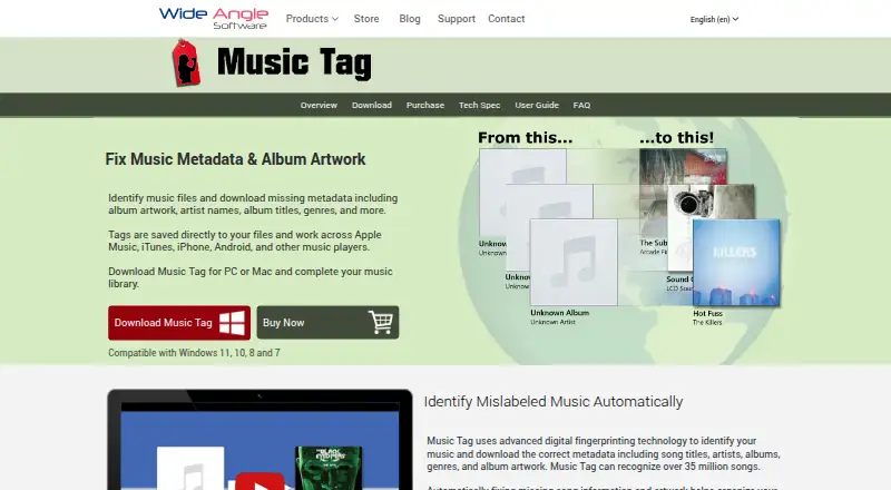 Music Tag's own site