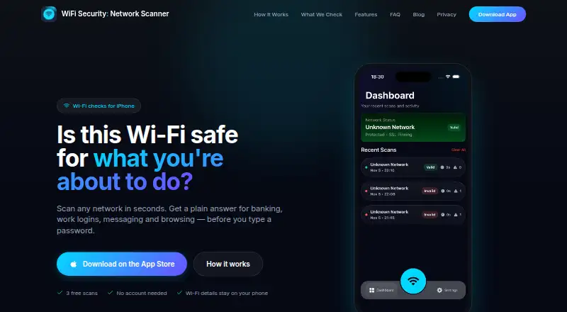 WiFi Security: Network Scanner's own site