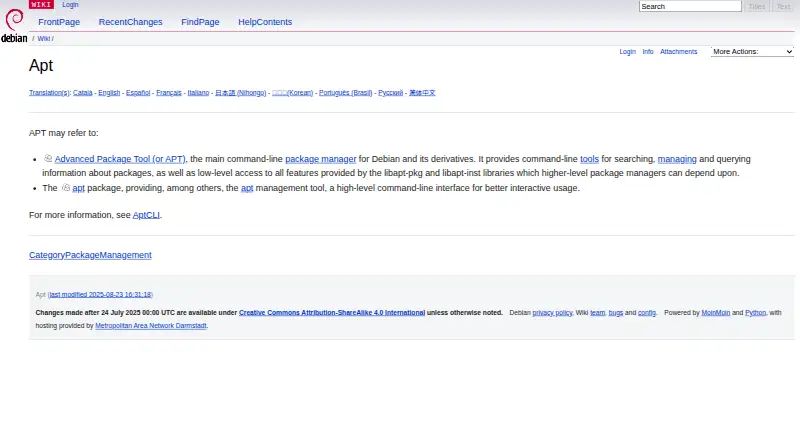 APT's own site