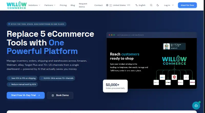Willow Commerce's own site
