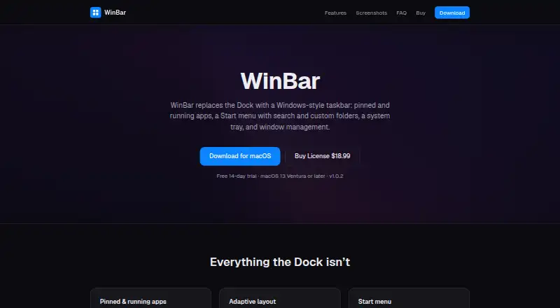 WinBar's own site