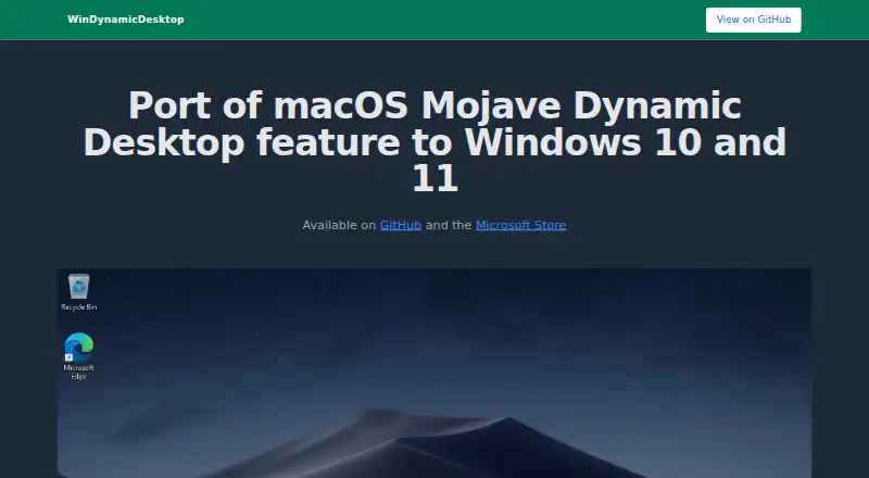 WinDynamicDesktop's own site