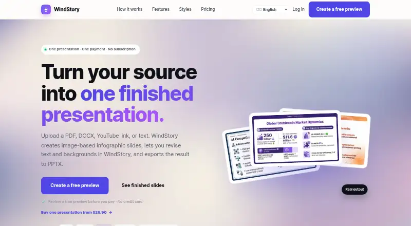 WindStory's own site