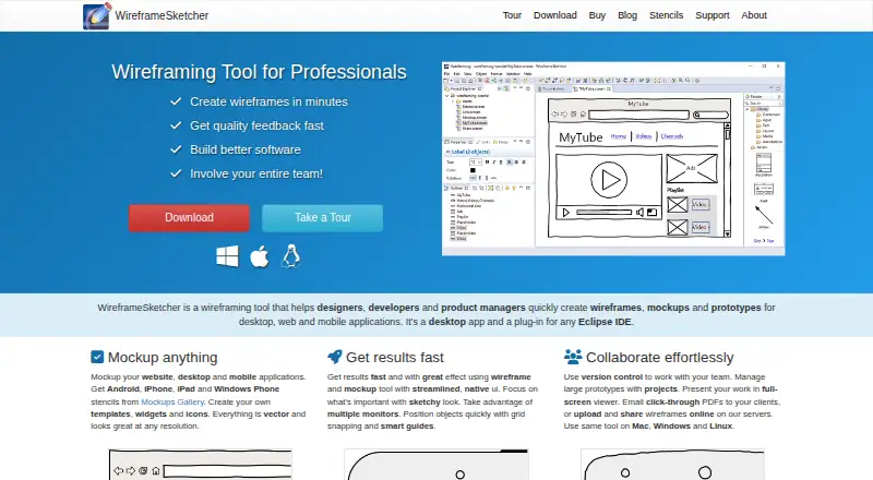 WireframeSketcher's own site