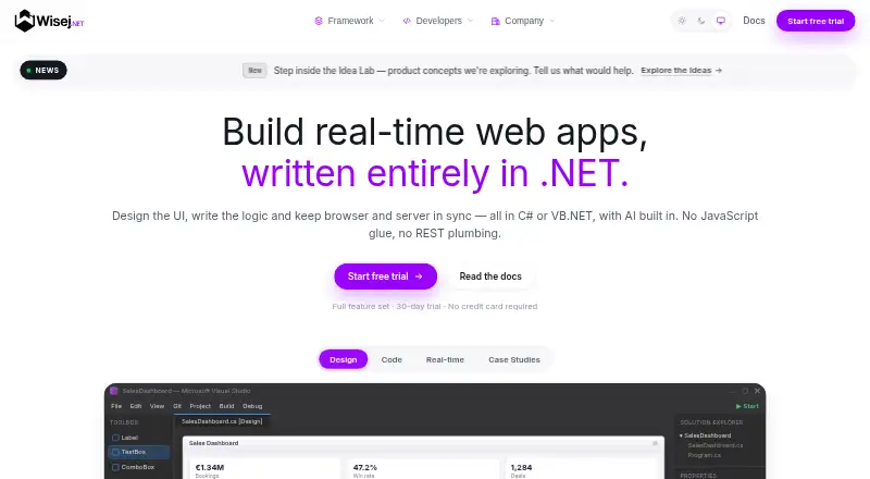 Wisej.NET's own site