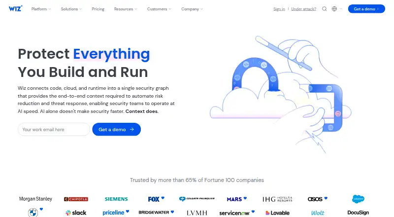 Wiz API Security Posture Management's own site