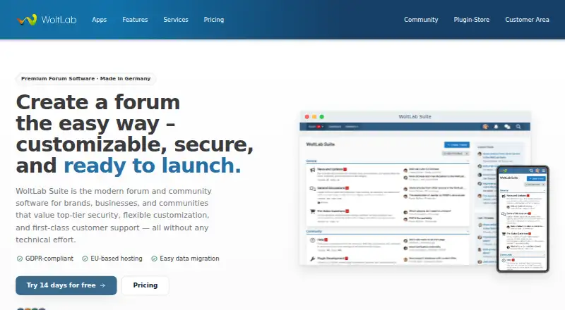 WoltLab Suite's own site