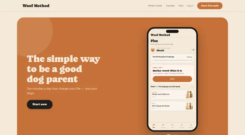 Woof Method's own site
