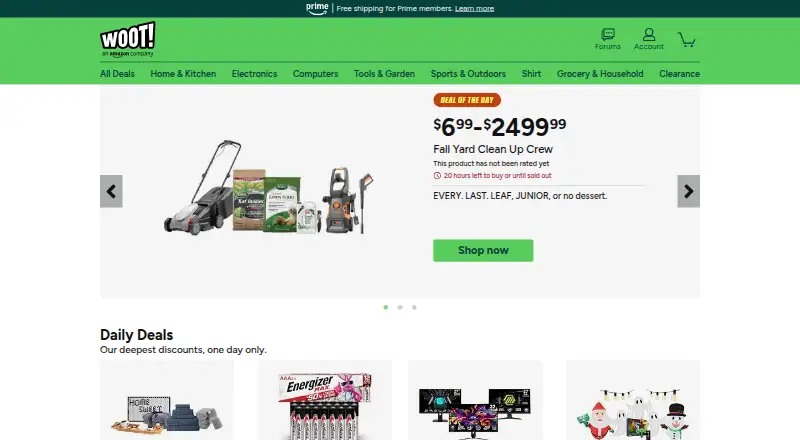 Woot!'s own site