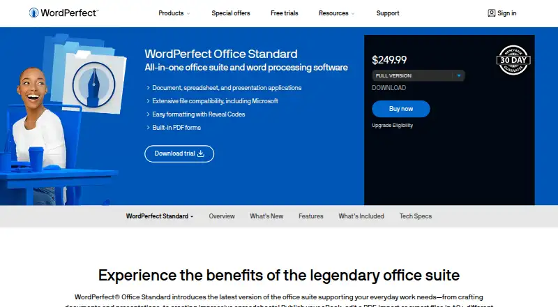 Corel Presentations's own site