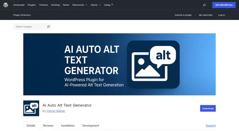 AI Auto Alt Text Generator's own site