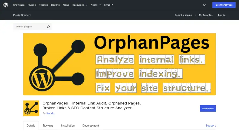 OrphanPages's own site