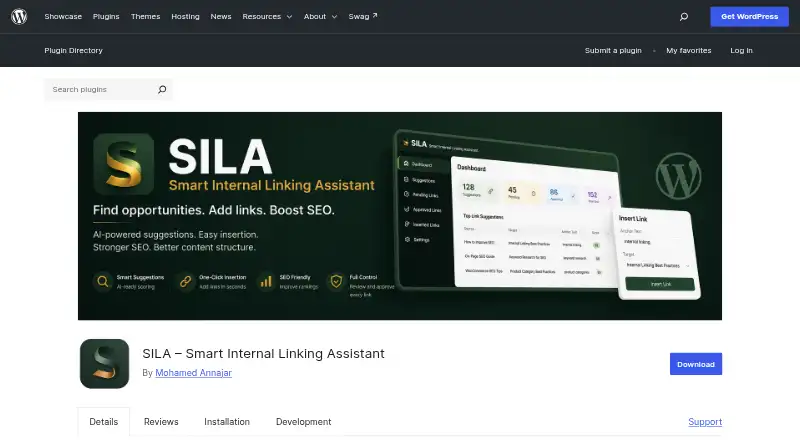 SILA – Smart Internal Linking Assistant's own site