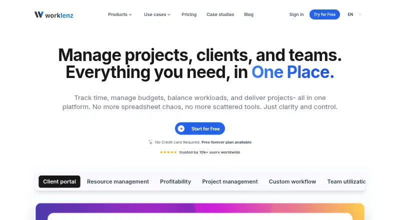 Worklenz's own site