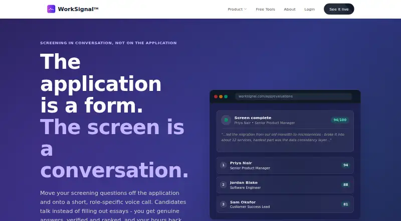 WorkSignal's own site