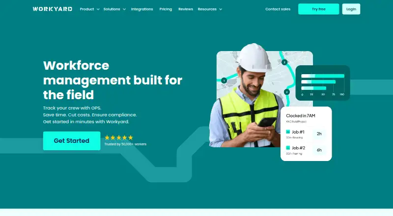 The Workyard homepage