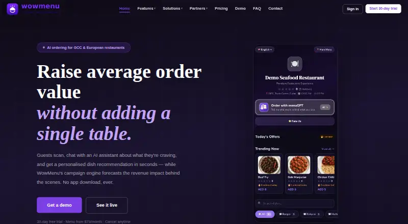 WowMenu's own site