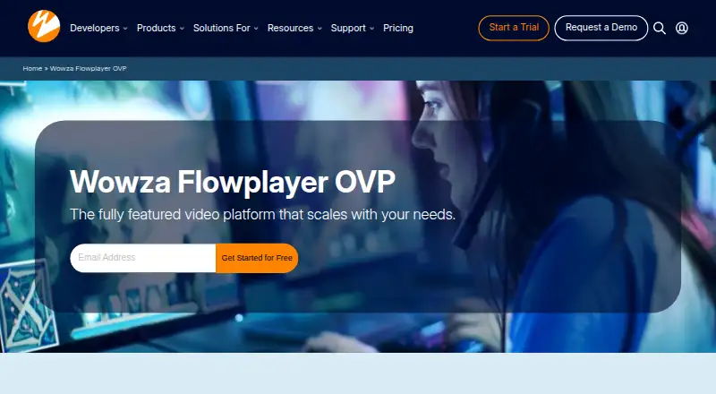 Wowza Video's own site