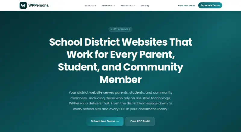 WPPersona K-12's own site