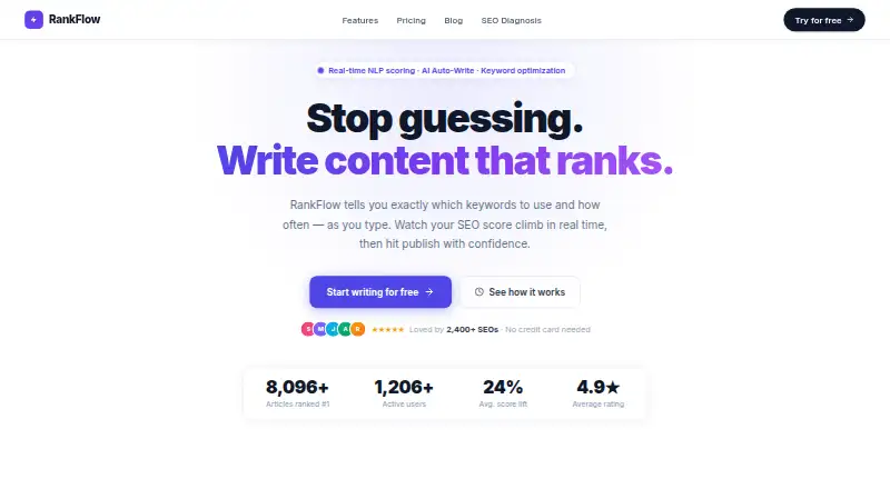 RankFlow's own site