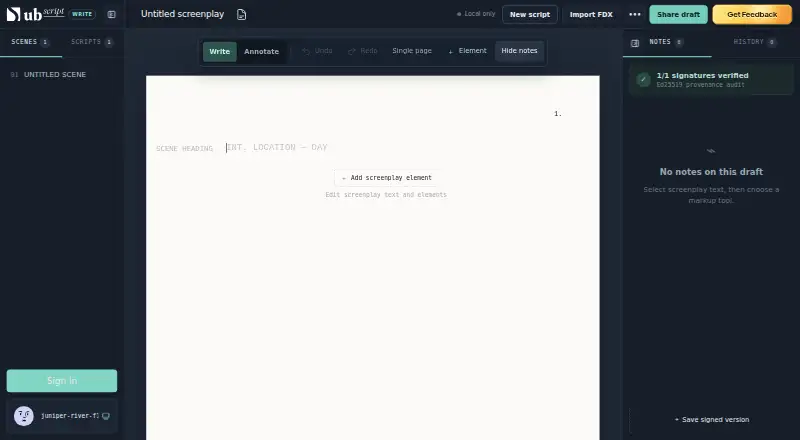 Write's own site