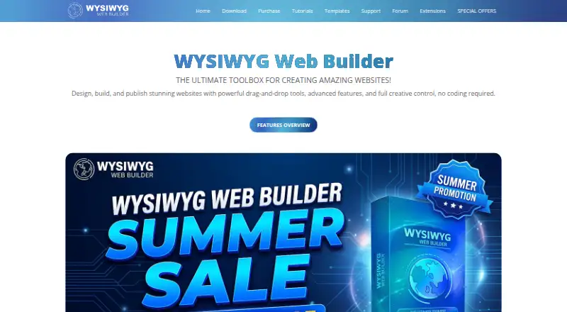 WYSIWYG Web Builder's own site