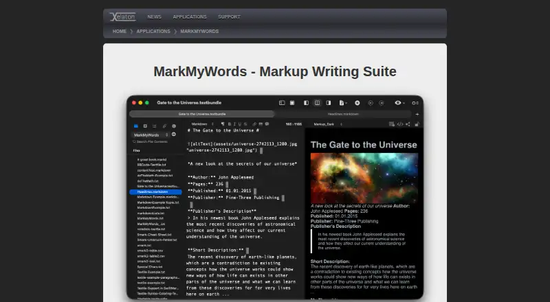 MarkMyWords's own site