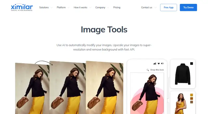 Ximilar Background Removal's own site