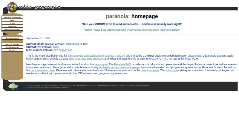 cdparanoia's own site