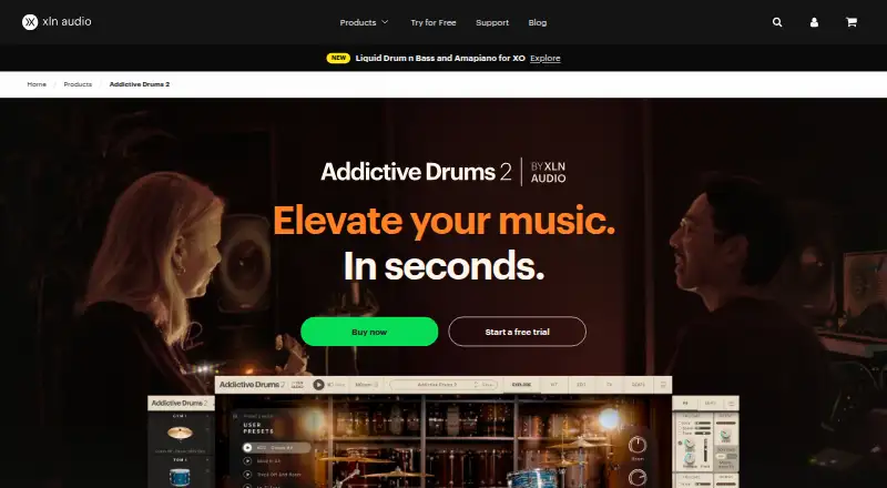 Addictive Drums 2's own site
