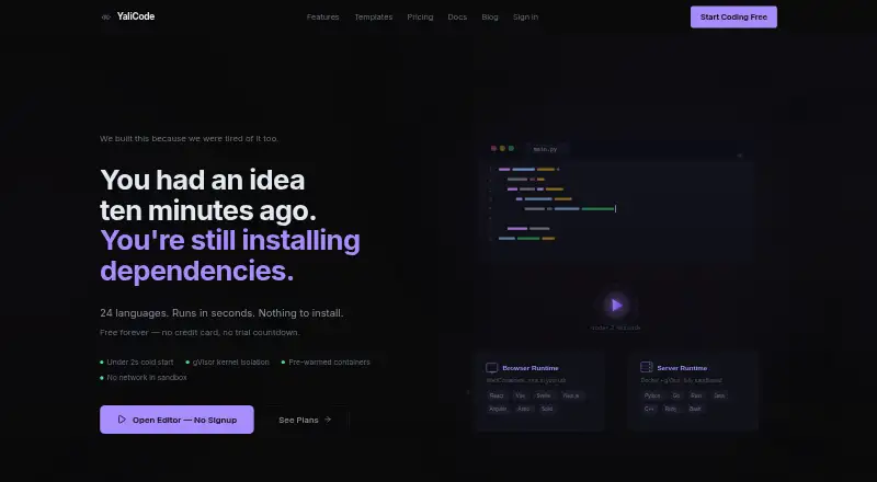 YaliCode's own site
