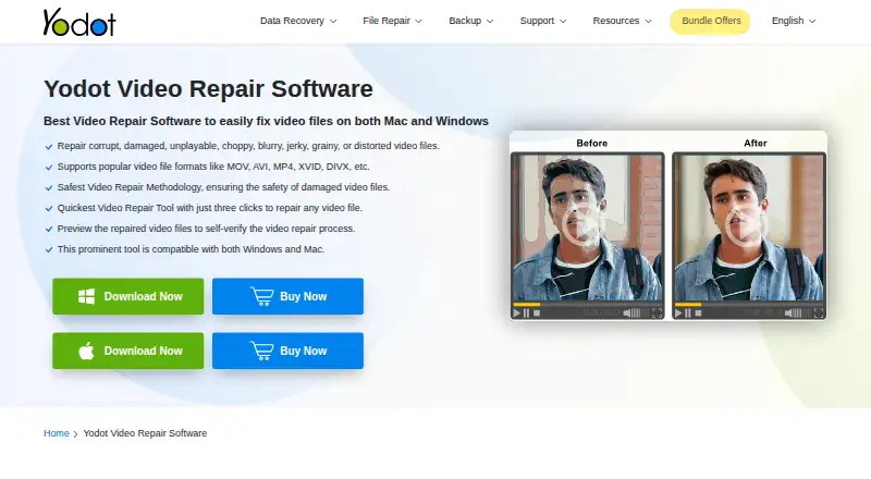Yodot Video Repair's own site