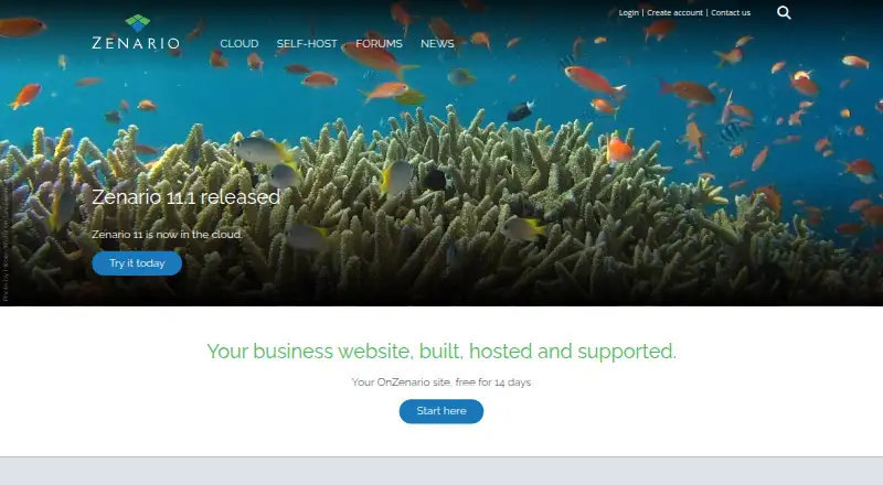 Zenario's own site