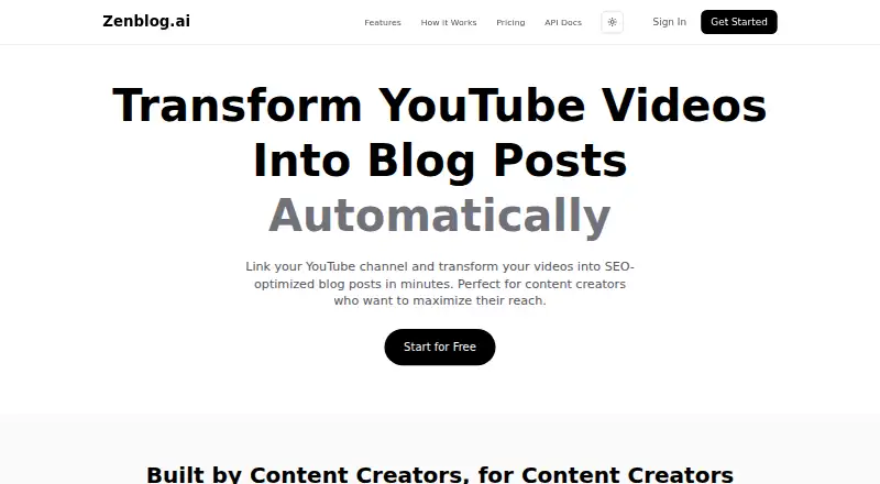 Zenblog's own site