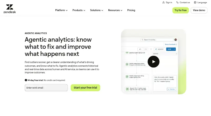 Zendesk Explore's own site