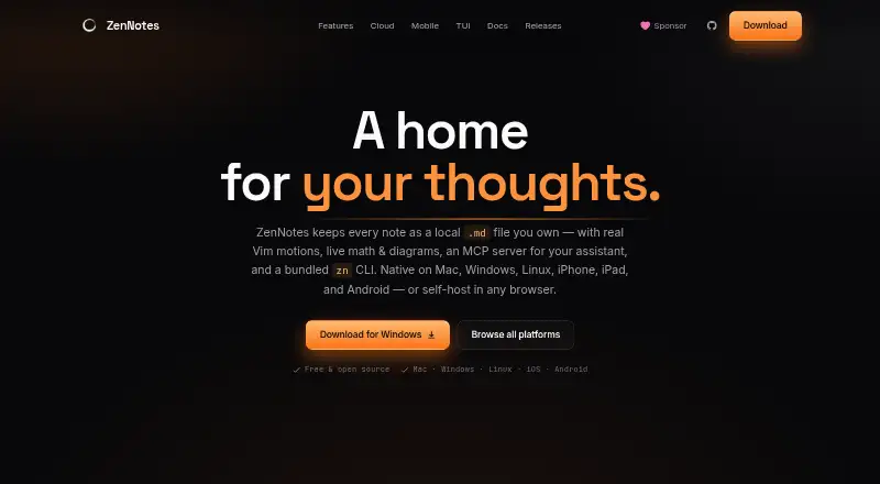 ZenNotes's own site
