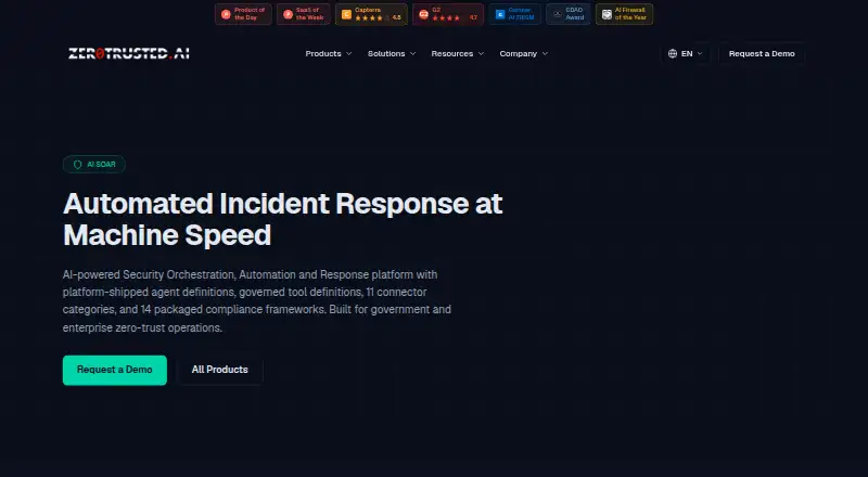 ZeroTrusted AI SOAR's own site