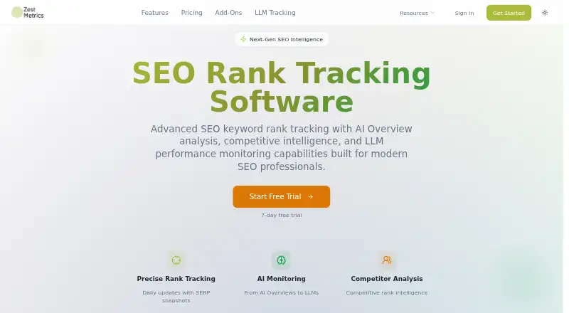 Zest Metrics's own site