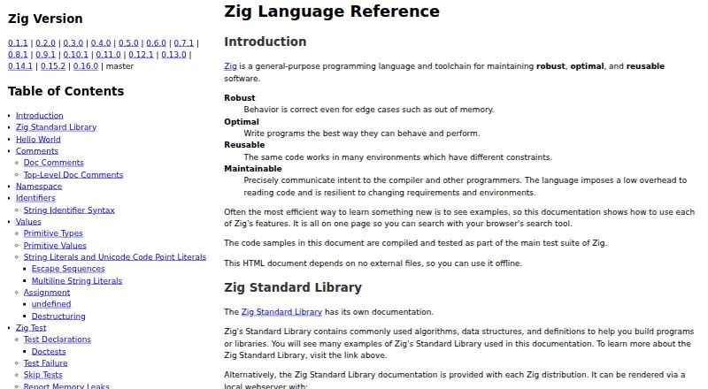 Zig fmt's own site