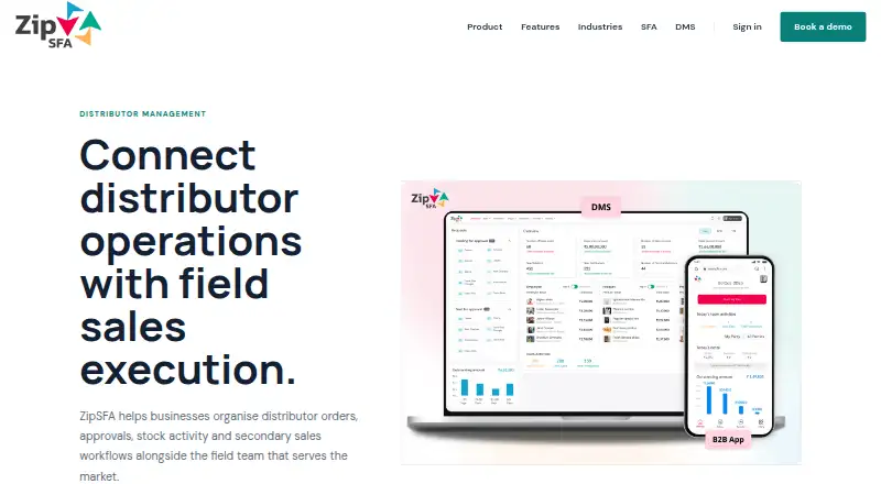 ZipSFA Distributor Management's own site