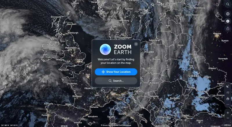 Zoom Earth's own site