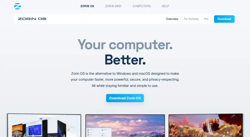 Zorin OS's own site