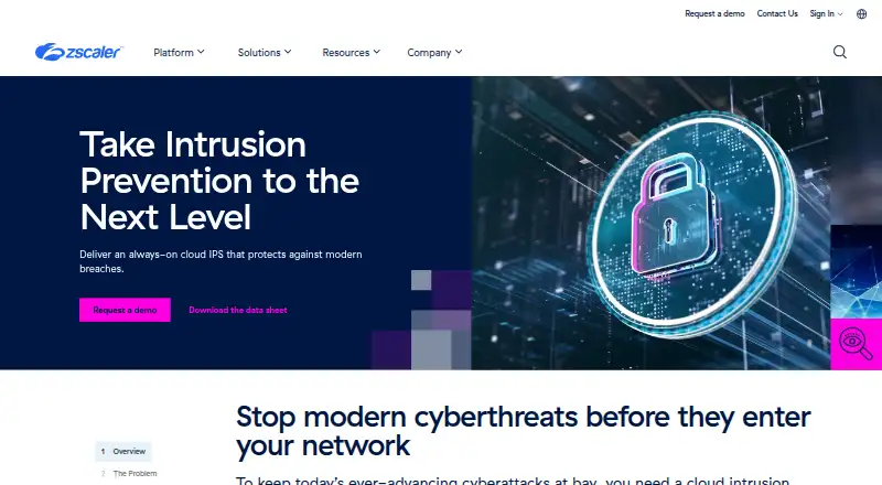 Zscaler Cloud IPS's own site