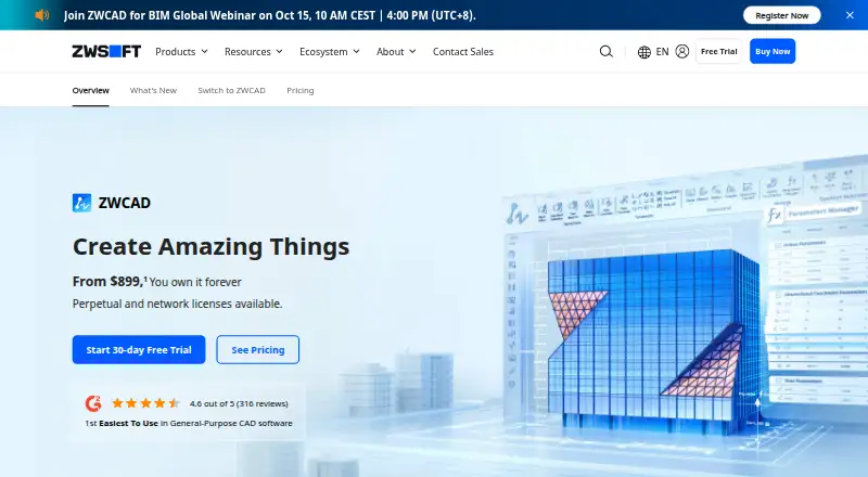 ZWCAD Professional's own site